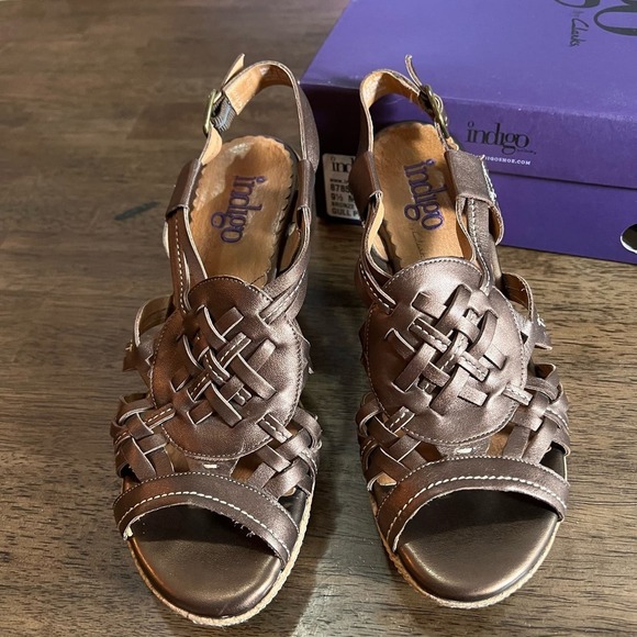 Indigo by Clarks Gull Pond Bronze Wedges size 9.5 - Picture 3 of 8